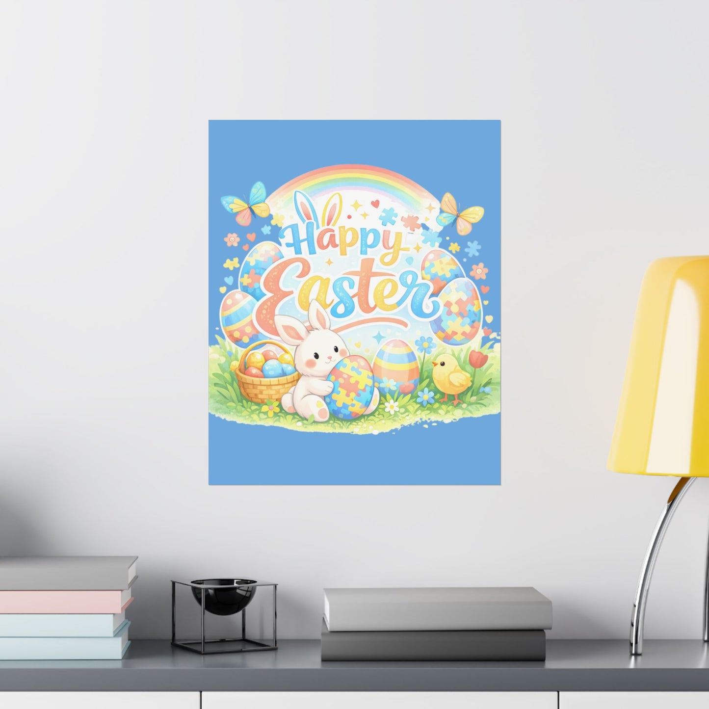 "Happy Easter" Matte Poster — Wall Art for Office & Home