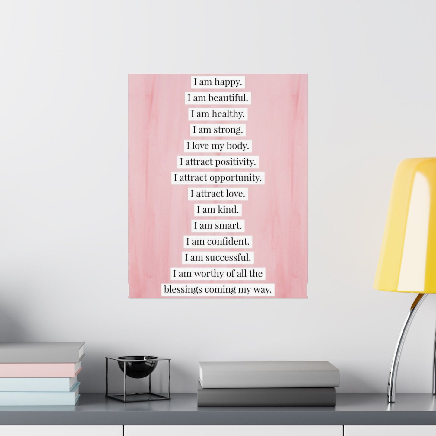 "I Am" Positive Affirmation Matte Poster — Motivational Wall Art for Office & Home