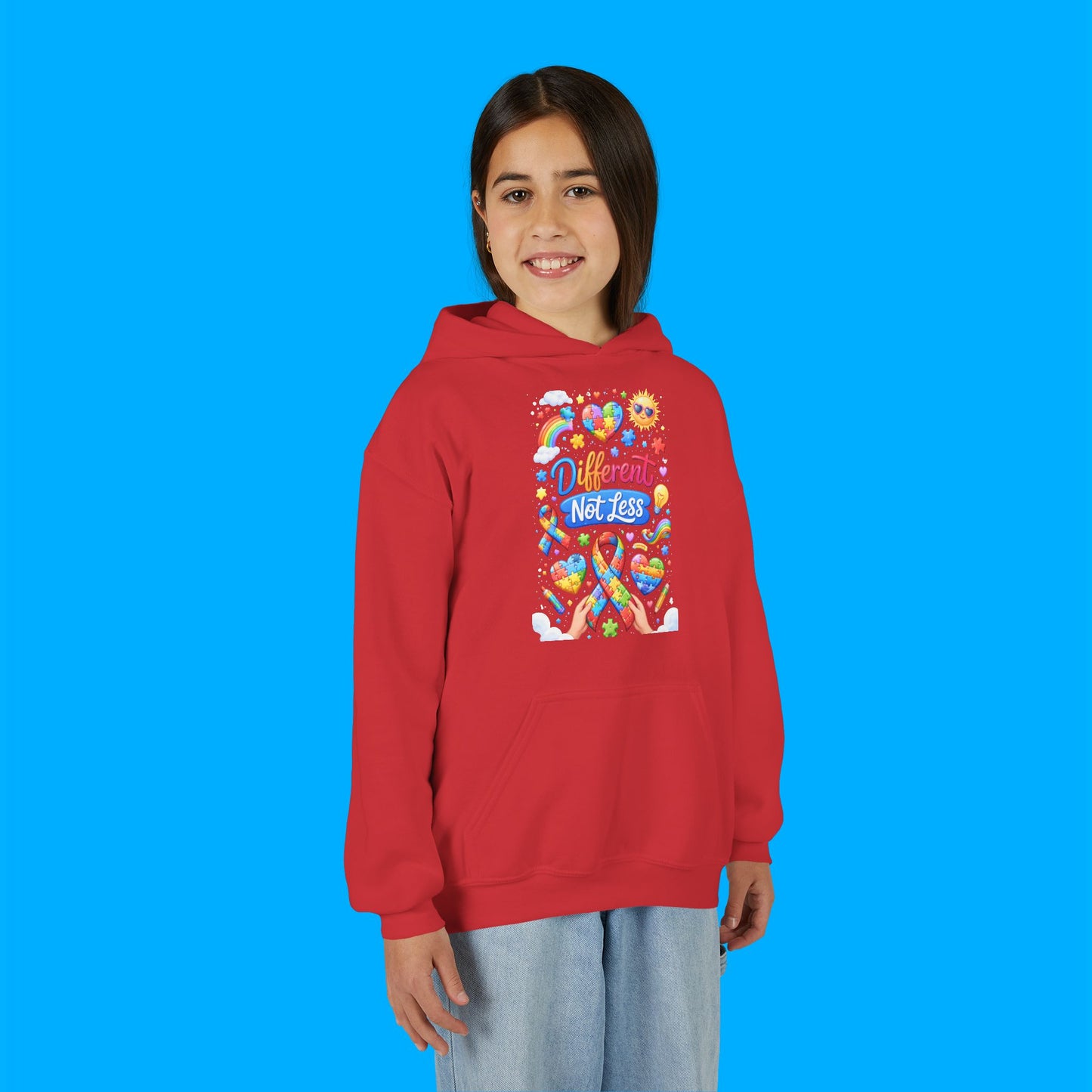 "Different Not Less" — Autism Awareness Youth Hoodie