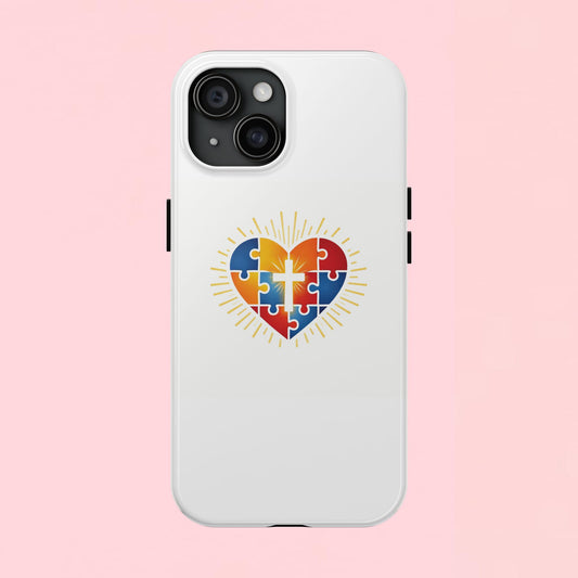 "Autism Puzzle Heart" — Tough Phone Case