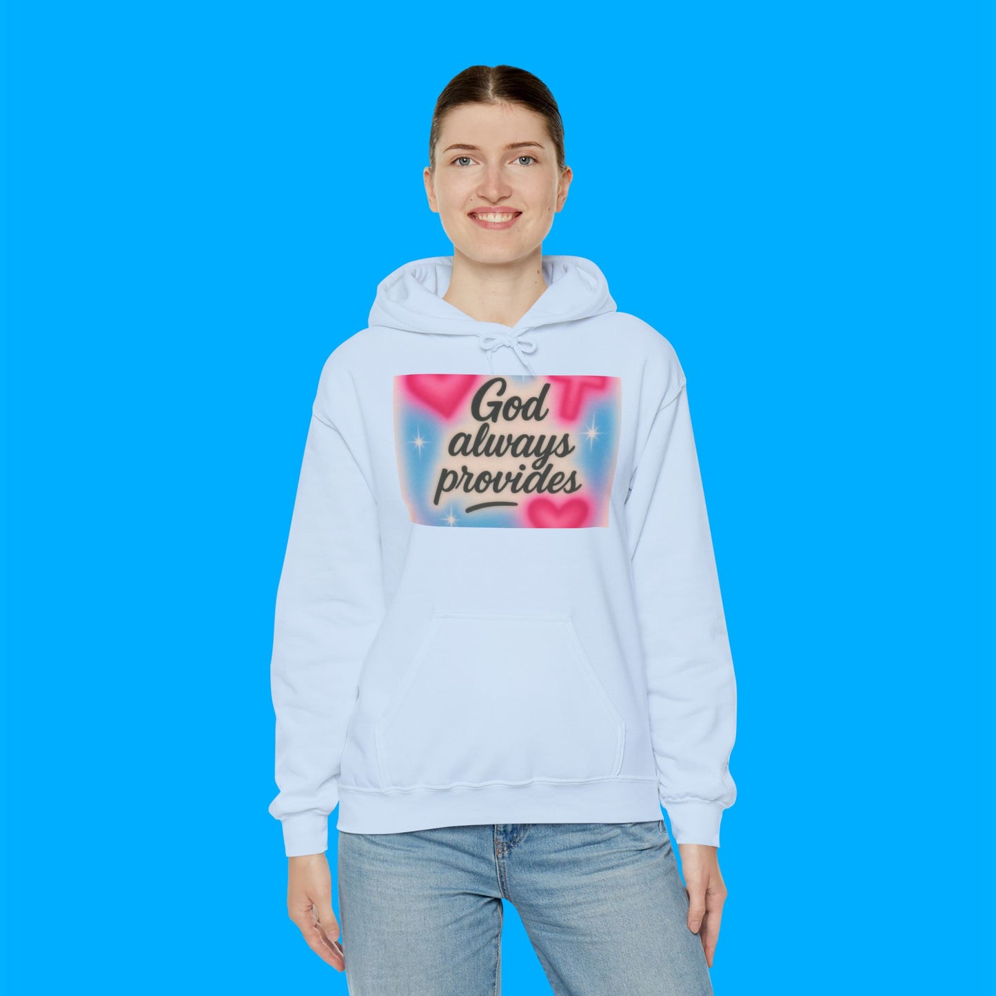 "God Always Provides" — Inspirational Graphic Hoodie