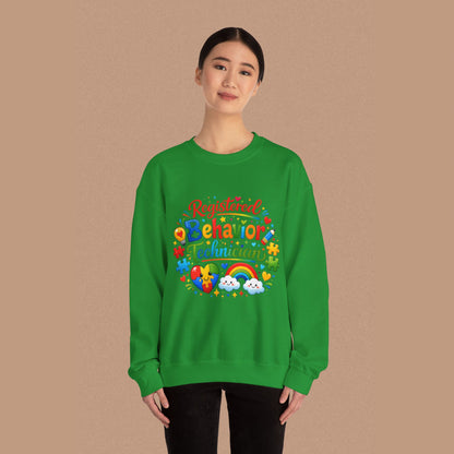 "Registered Behavior Technician" — Colorful Graphic Sweatshirt
