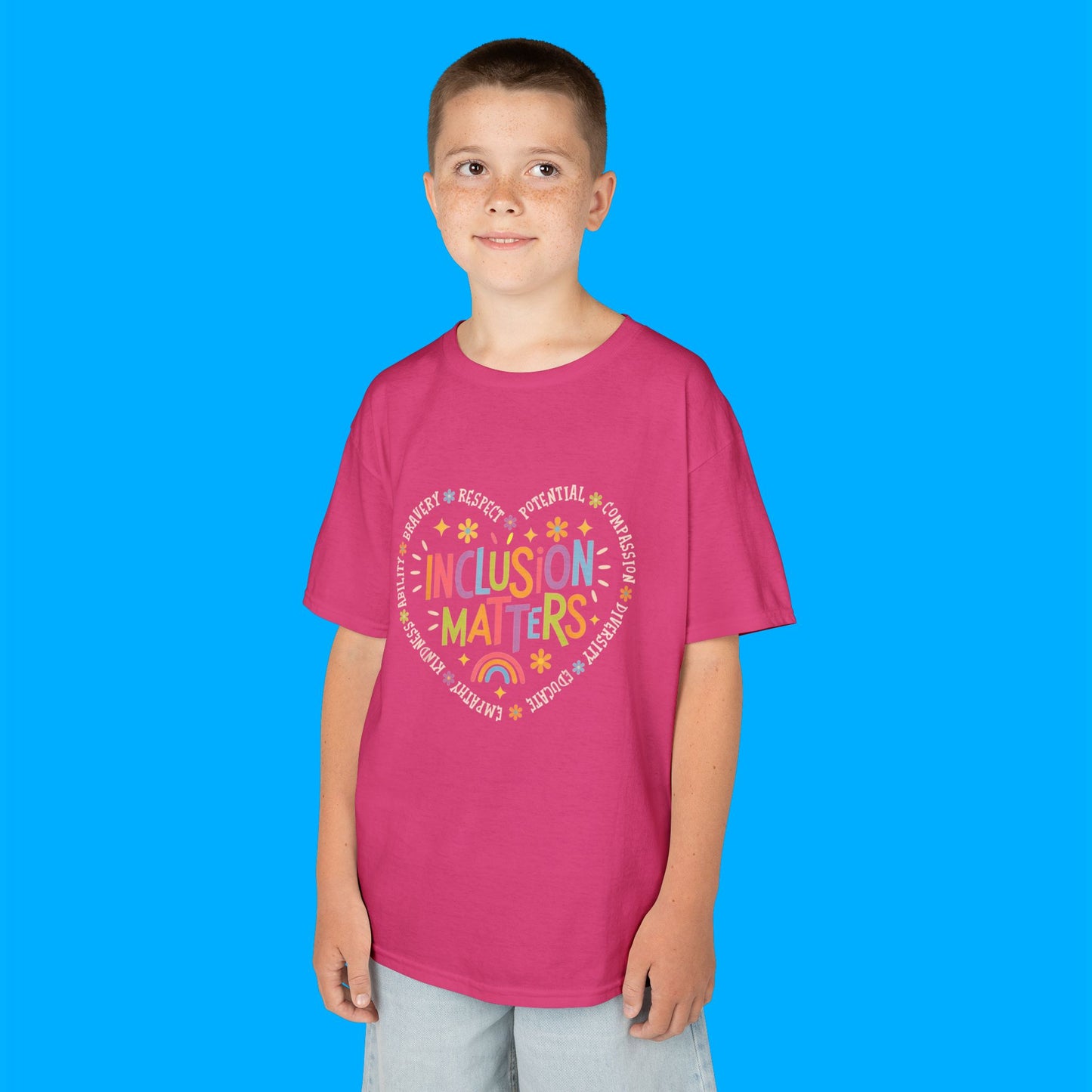 "Inclusion Matters" — Rainbow Graphic Kids Tee