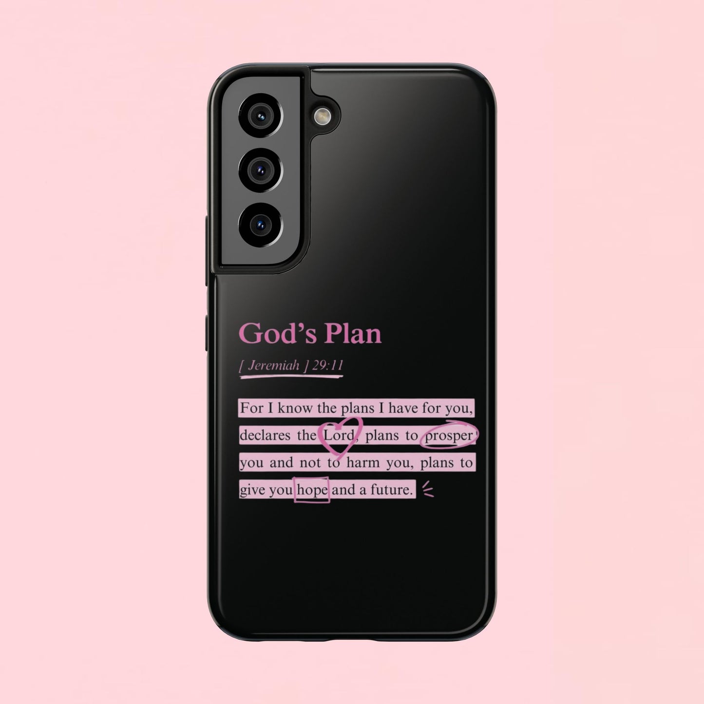 "God’s Plan Jeremiah 29:11" — Inspirational Tough Phone Case