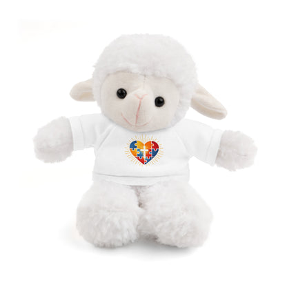 "Autism Puzzle Heart" — Teddy Plush Bear with Tee