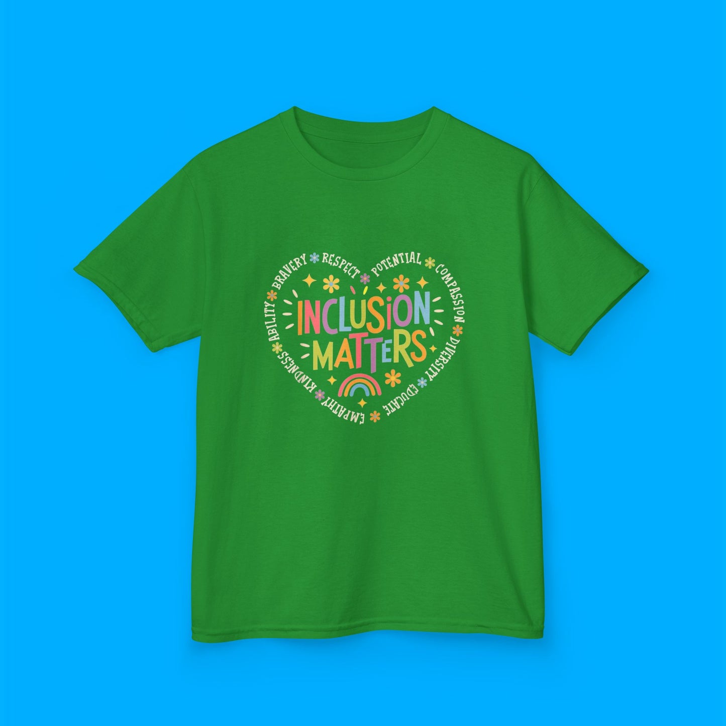 "Inclusion Matters" — Rainbow Graphic Kids Tee