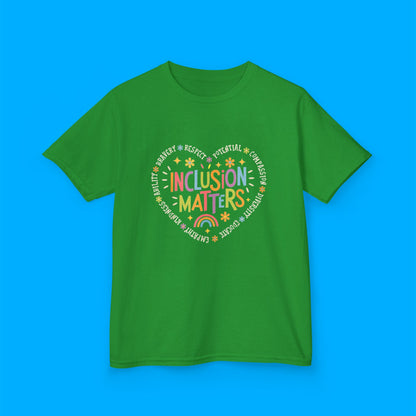 "Inclusion Matters" — Rainbow Graphic Kids Tee