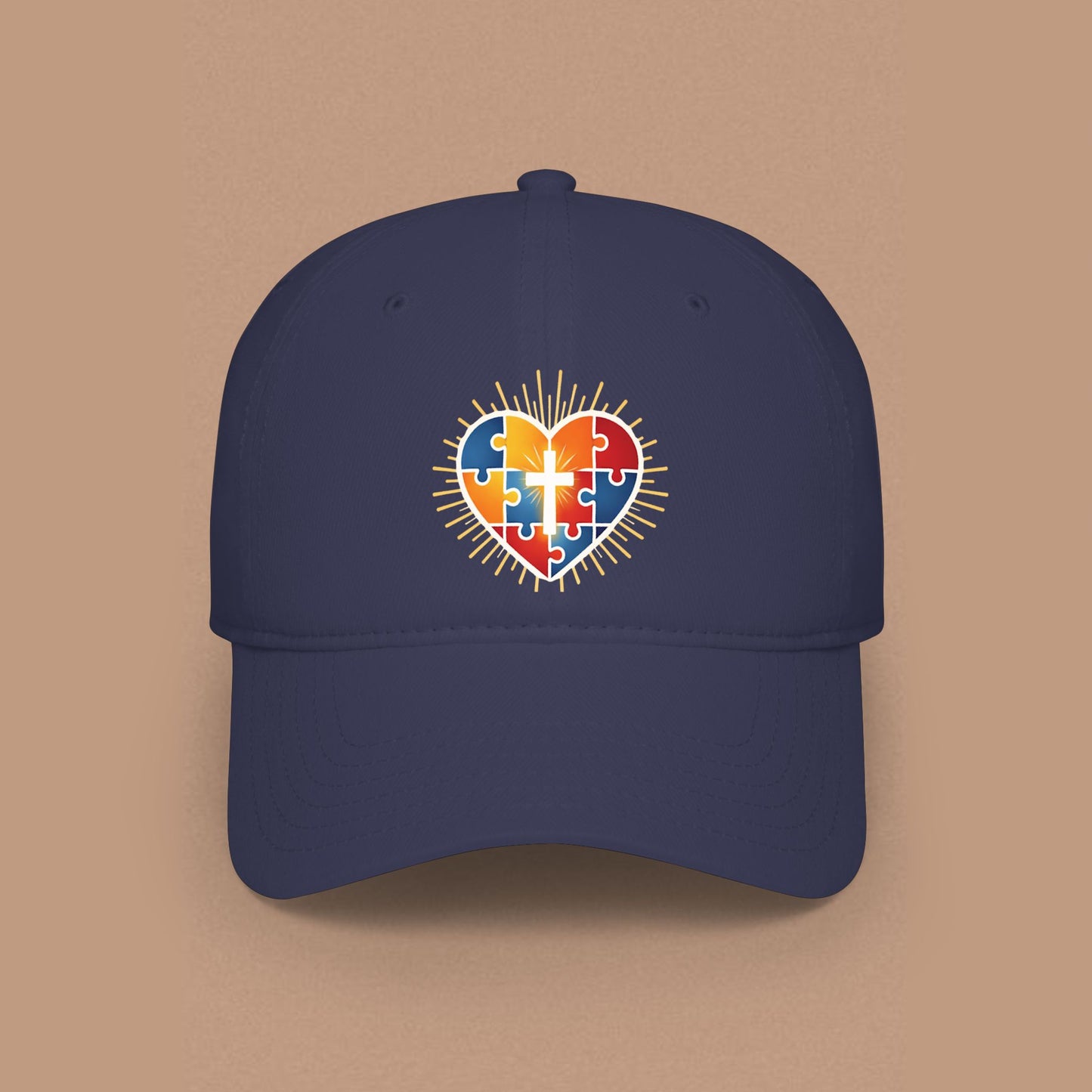 "Autism Puzzle Heart" — Low Profile Hat