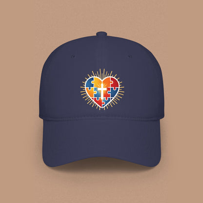 "Autism Puzzle Heart" — Low Profile Hat