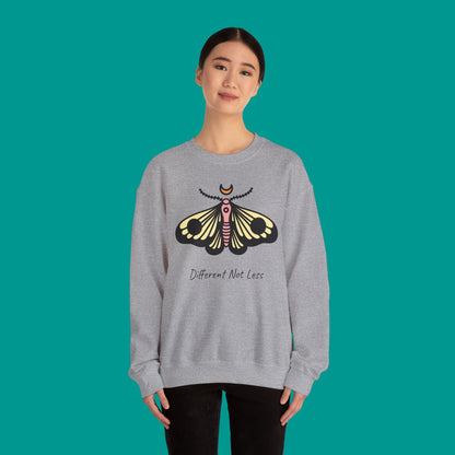 "Different Not Less" — Inspirational Graphic Sweatshirt