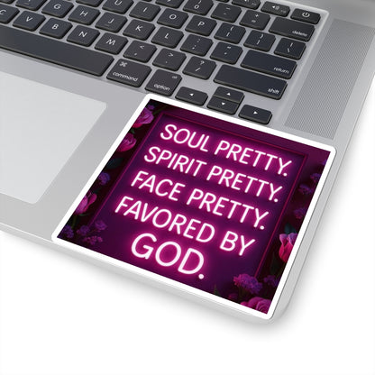 "Soul Pretty"  — Inspirational Kiss-Cut Sticker