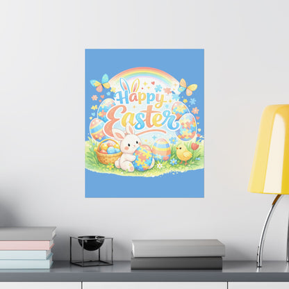 "Happy Easter" Matte Poster — Wall Art for Office & Home