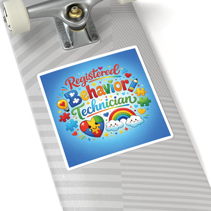 "Registered Behavior Technician" — Colorful Kiss-Cut Sticker