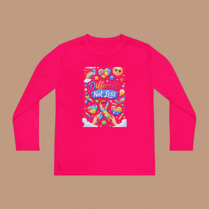 "Different Not Less" — Autism Awareness Youth Long Sleeve