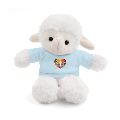 "Autism Puzzle Heart" — Teddy Plush Bear with Tee