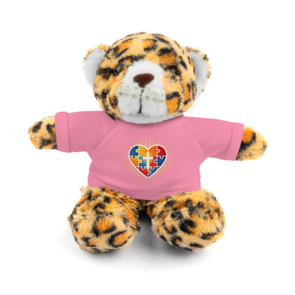 "Autism Puzzle Heart" — Teddy Plush Bear with Tee