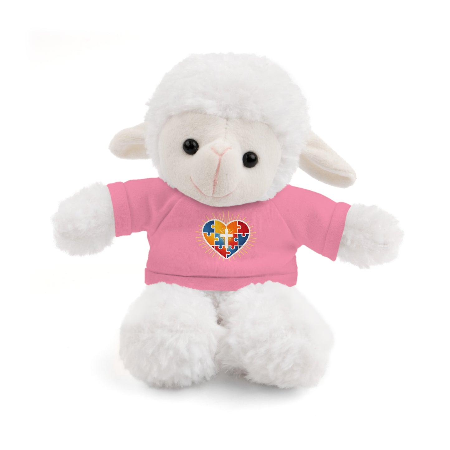 "Autism Puzzle Heart" — Teddy Plush Bear with Tee