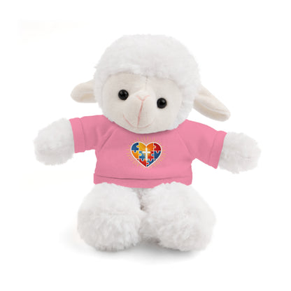 "Autism Puzzle Heart" — Teddy Plush Bear with Tee
