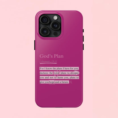 "God’s Plan Jeremiah 29:11" — Inspirational Tough Phone Case