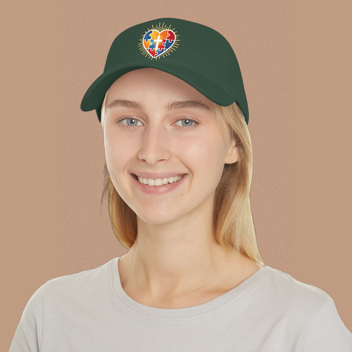 "Autism Puzzle Heart" — Low Profile Hat