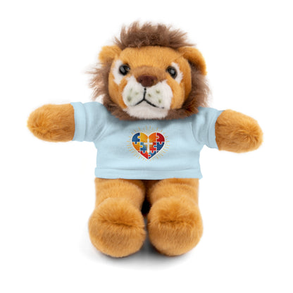 "Autism Puzzle Heart" — Teddy Plush Bear with Tee