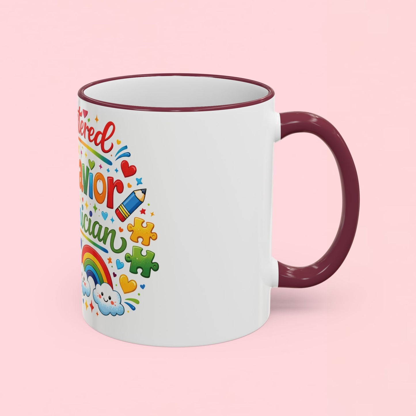 "Registered Behavior Technician" — Colorful Autism Appreciation Ceramic Mug