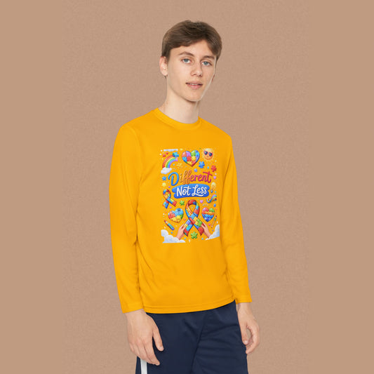 "Different Not Less" — Autism Awareness Youth Long Sleeve