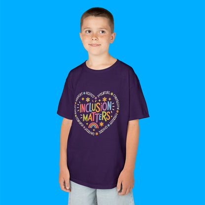 "Inclusion Matters" — Rainbow Graphic Kids Tee