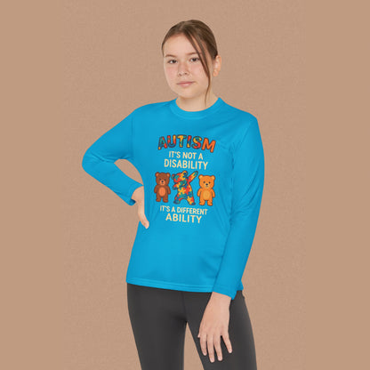 "Autism It's Not A Disability, It's A Different Ability" — Autism Awareness Youth Long Sleeve