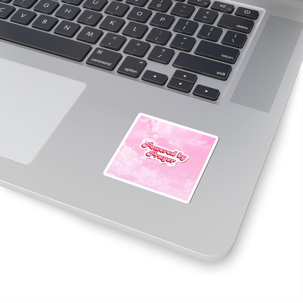 "Powered by Prayer" — Inspirational Kiss-Cut Sticker