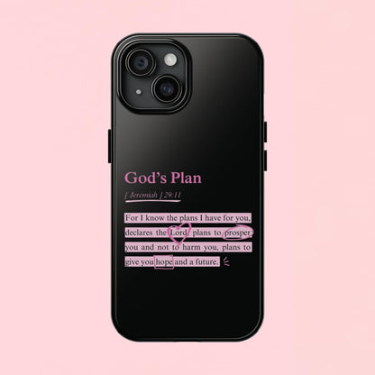 "God’s Plan Jeremiah 29:11" — Inspirational Tough Phone Case