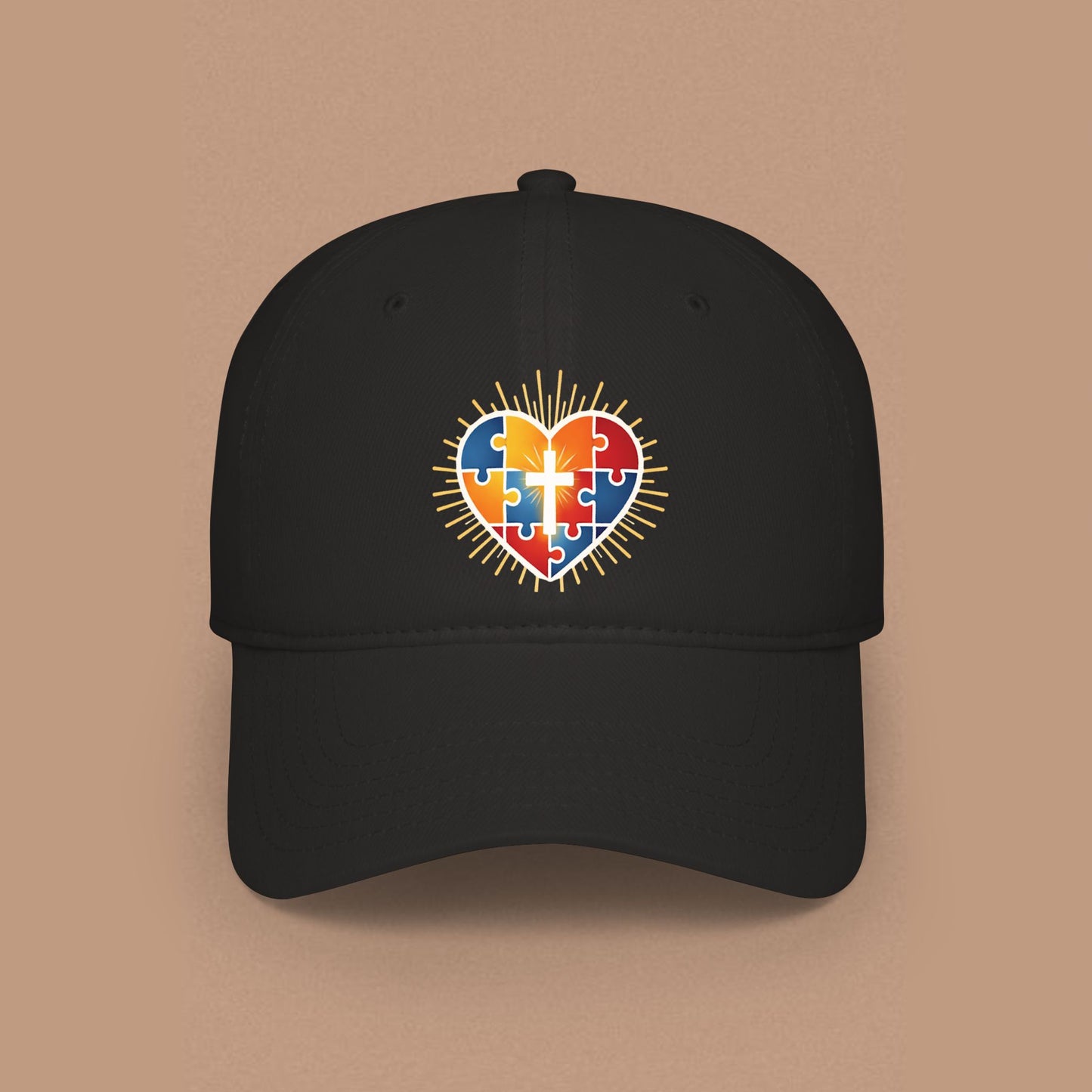 "Autism Puzzle Heart" — Low Profile Hat