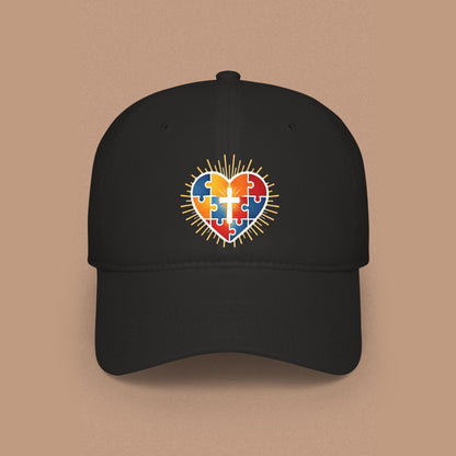 "Autism Puzzle Heart" — Low Profile Hat