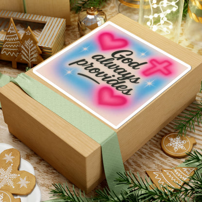 "God Always Provides" — Inspirational Kiss-Cut Sticker