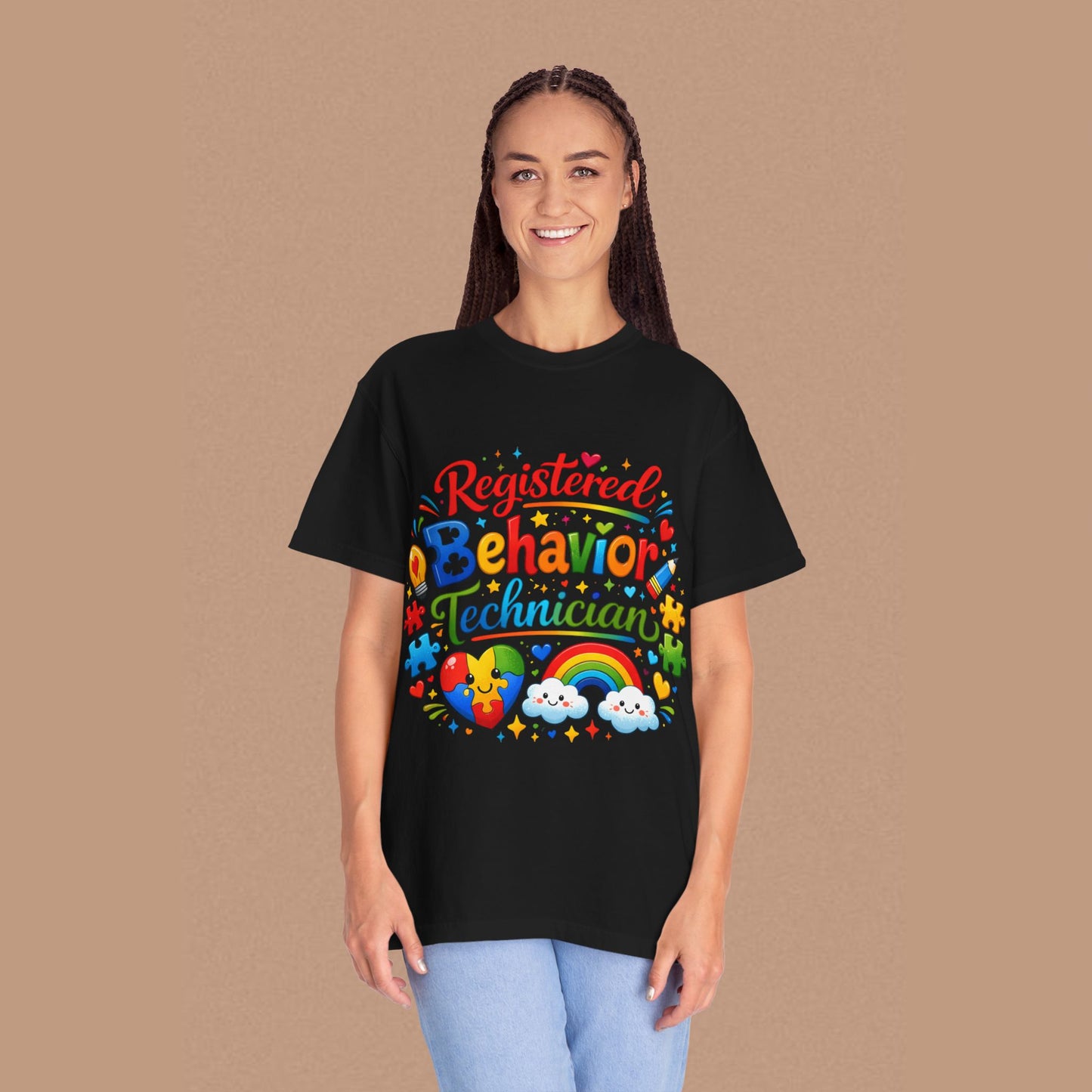 "Registered Behavior Technician" — Colorful Graphic T-Shirt