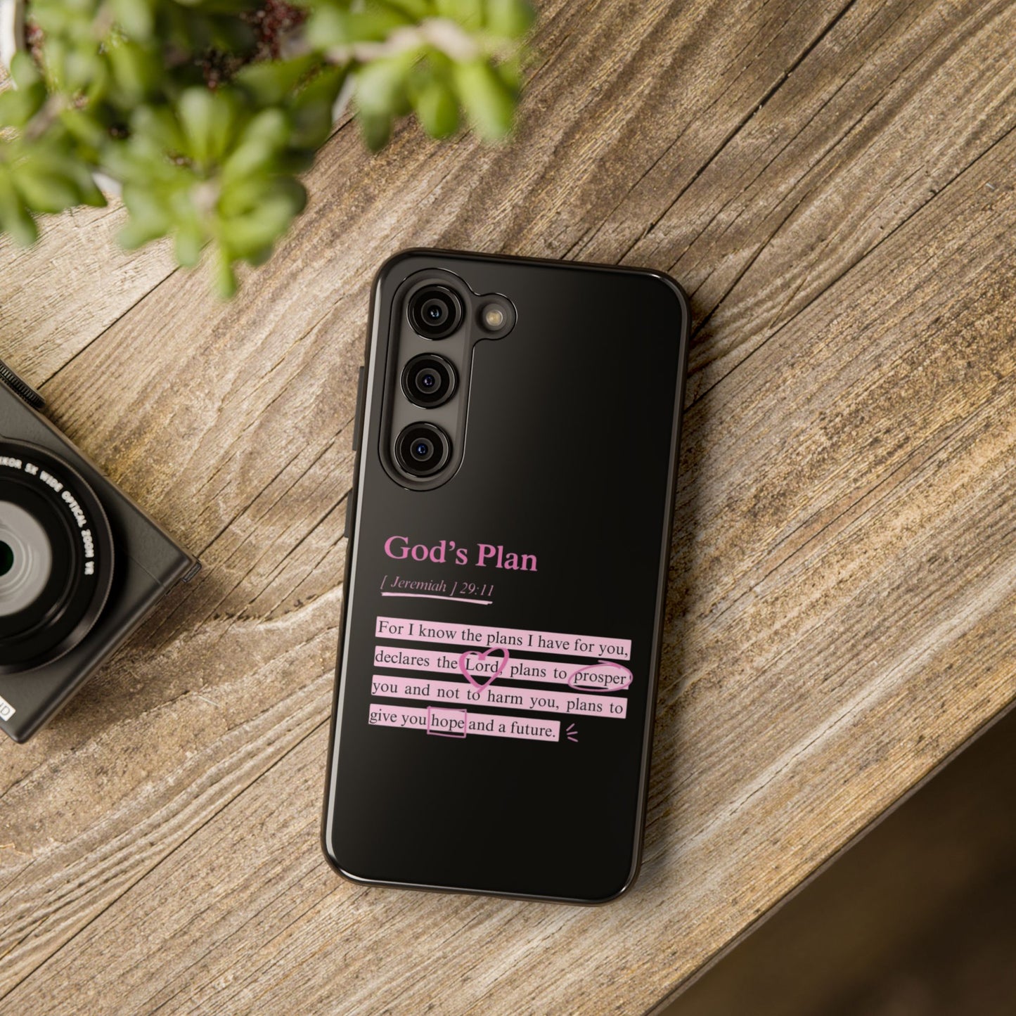 "God’s Plan Jeremiah 29:11" — Inspirational Tough Phone Case