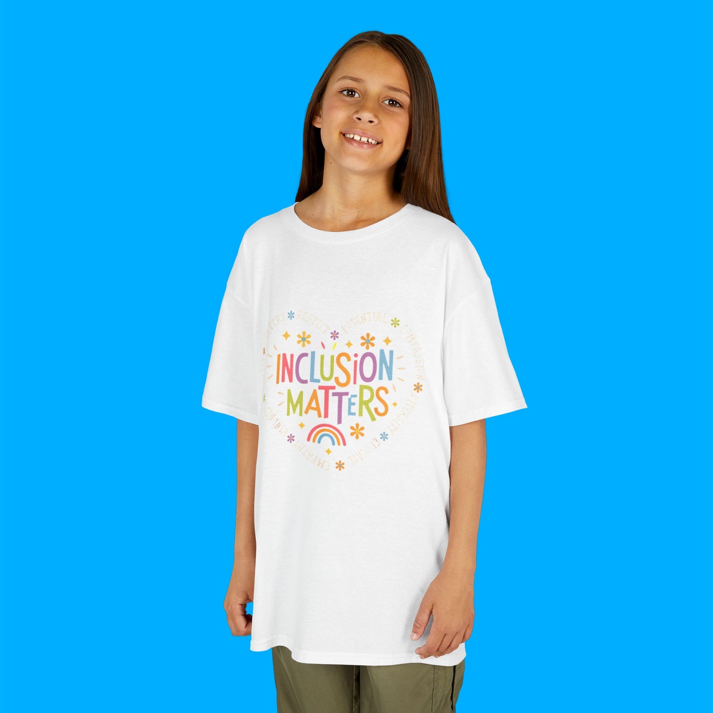 "Inclusion Matters" — Rainbow Graphic Kids Tee