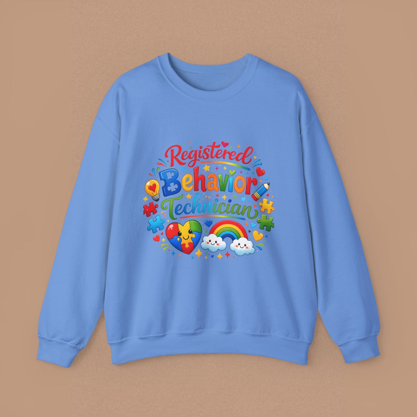 "Registered Behavior Technician" — Colorful Graphic Sweatshirt