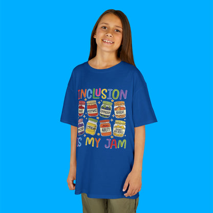 "Inclusion Is My Jam" — Rainbow Graphic Kids Tee
