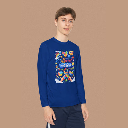 "Different Not Less" — Autism Awareness Youth Long Sleeve