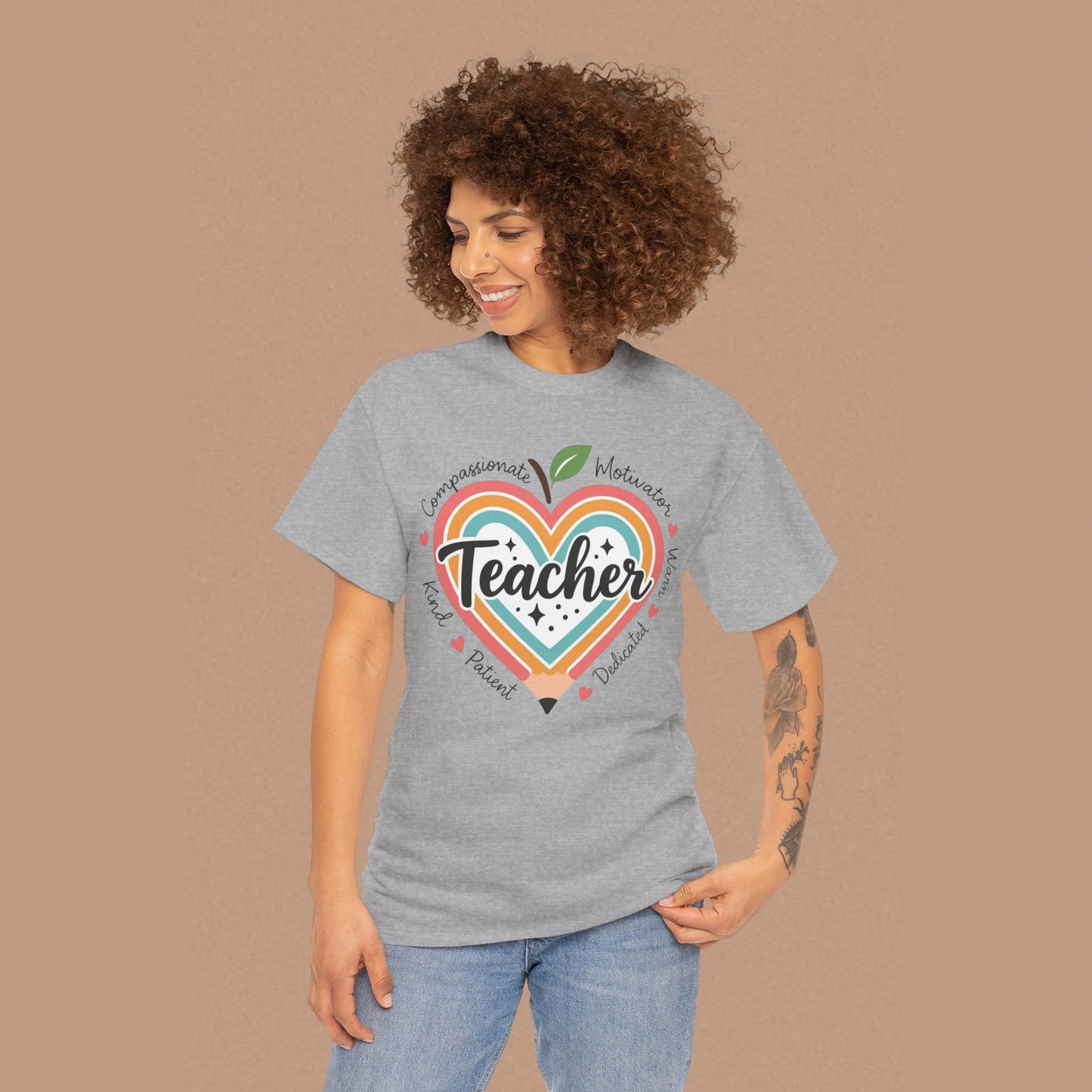 "Teacher" — Colorful Graphic T-shirt