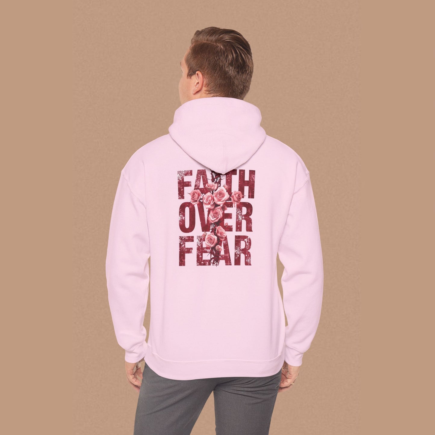 "Faith Over Fear" — Inspirational Graphic Hoodie