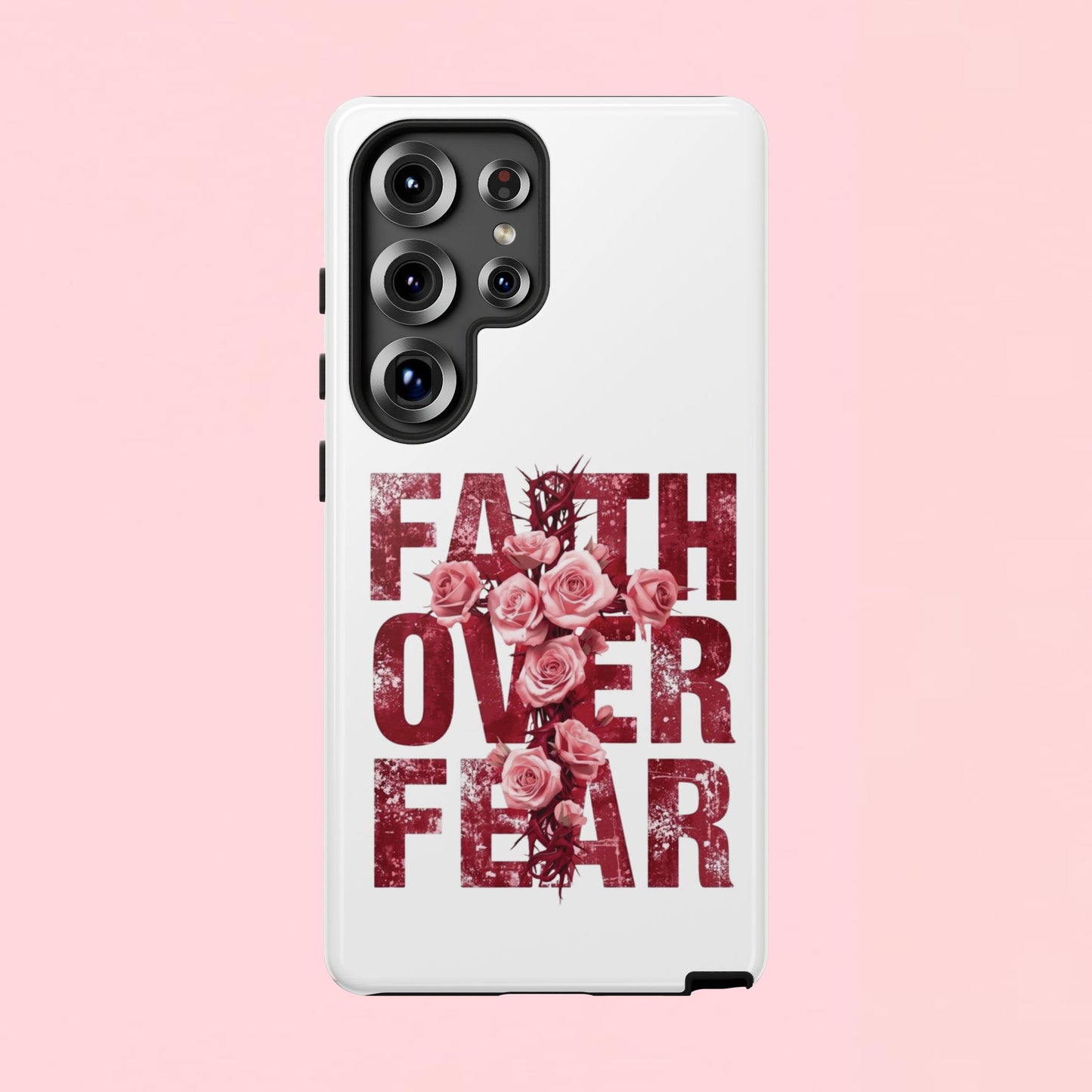"Faith Over Fear" — Inspirational Tough Phone Case