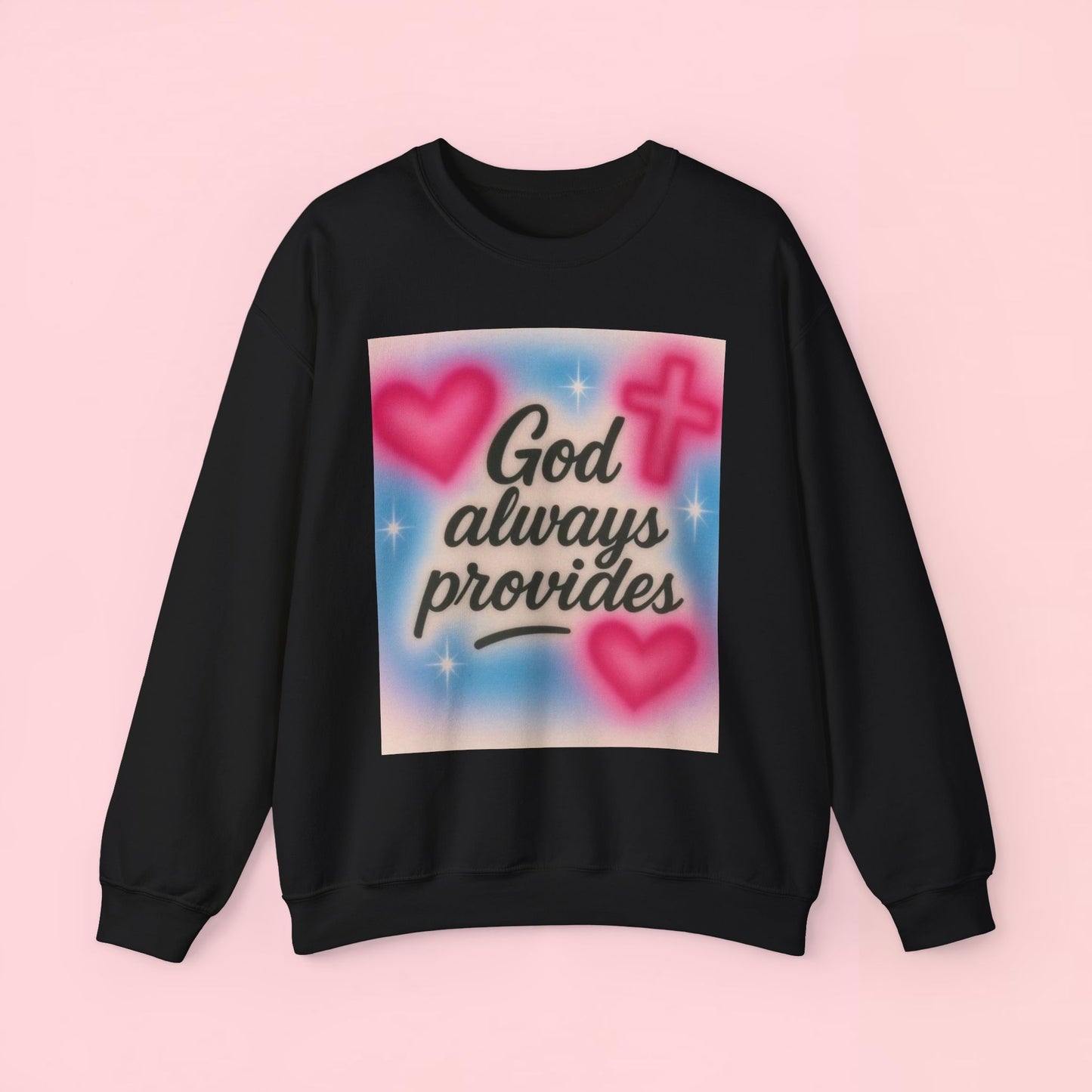 "God Always Provides" — Inspirational Graphic Sweatshirt