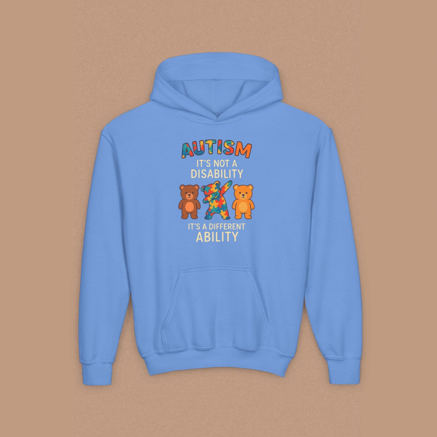 "Autism It's Not A Disability, It's A Different Ability" — Autism Awareness Youth Hoodie