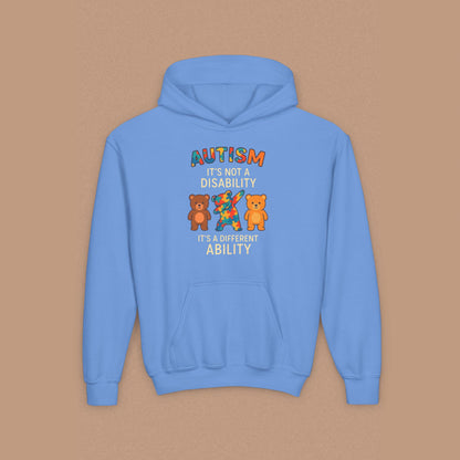 "Autism It's Not A Disability, It's A Different Ability" — Autism Awareness Youth Hoodie