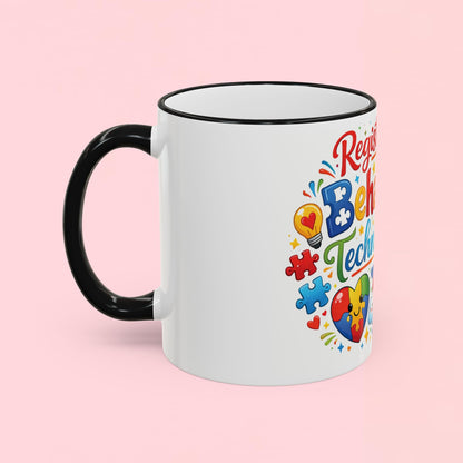 "Registered Behavior Technician" — Colorful Autism Appreciation Ceramic Mug