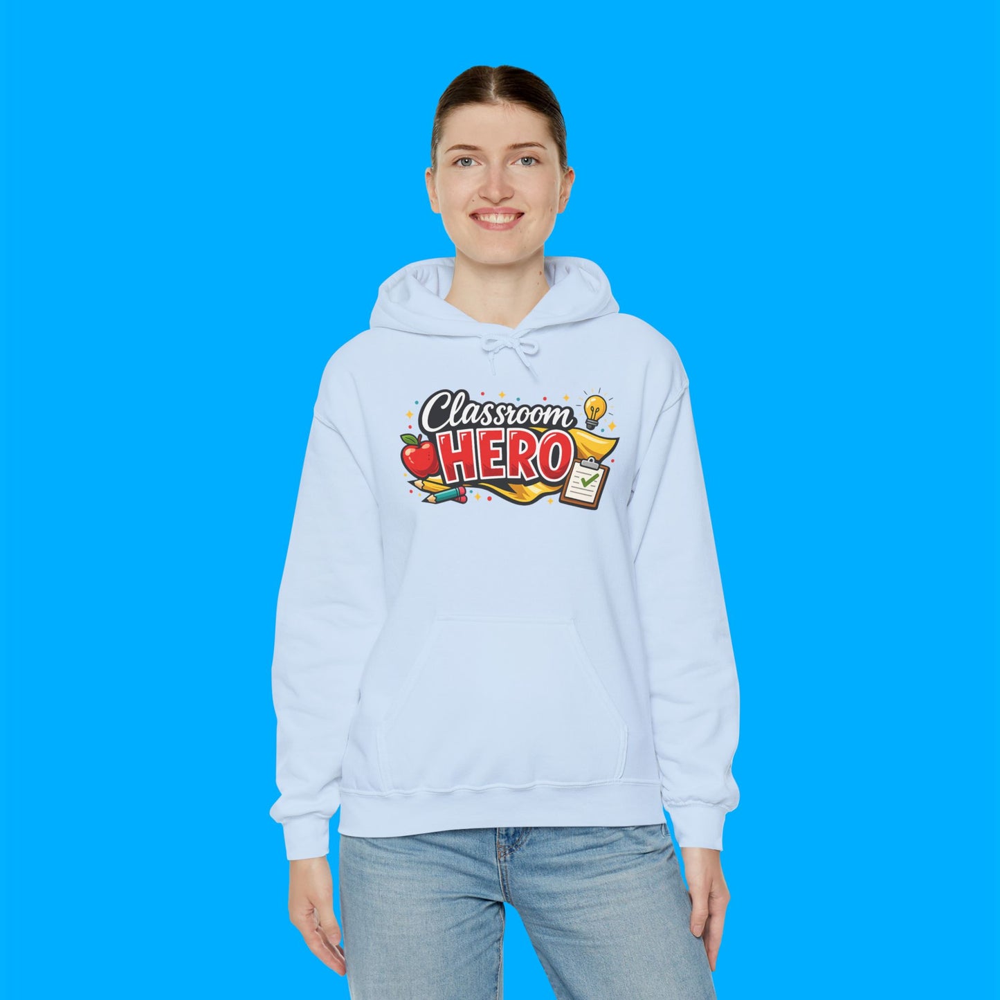 "Classroom Hero" — Graphic Hoodie
