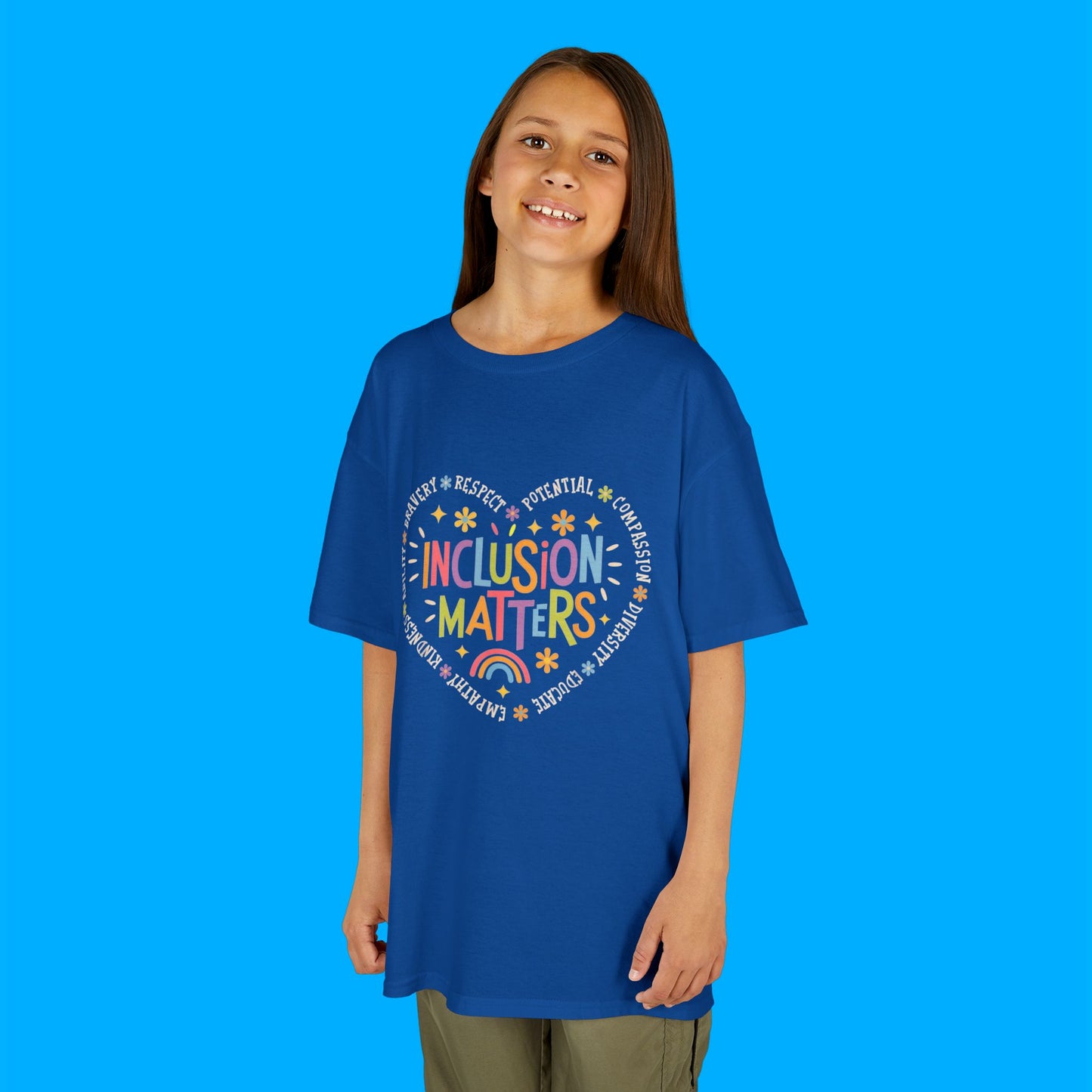 "Inclusion Matters" — Rainbow Graphic Kids Tee