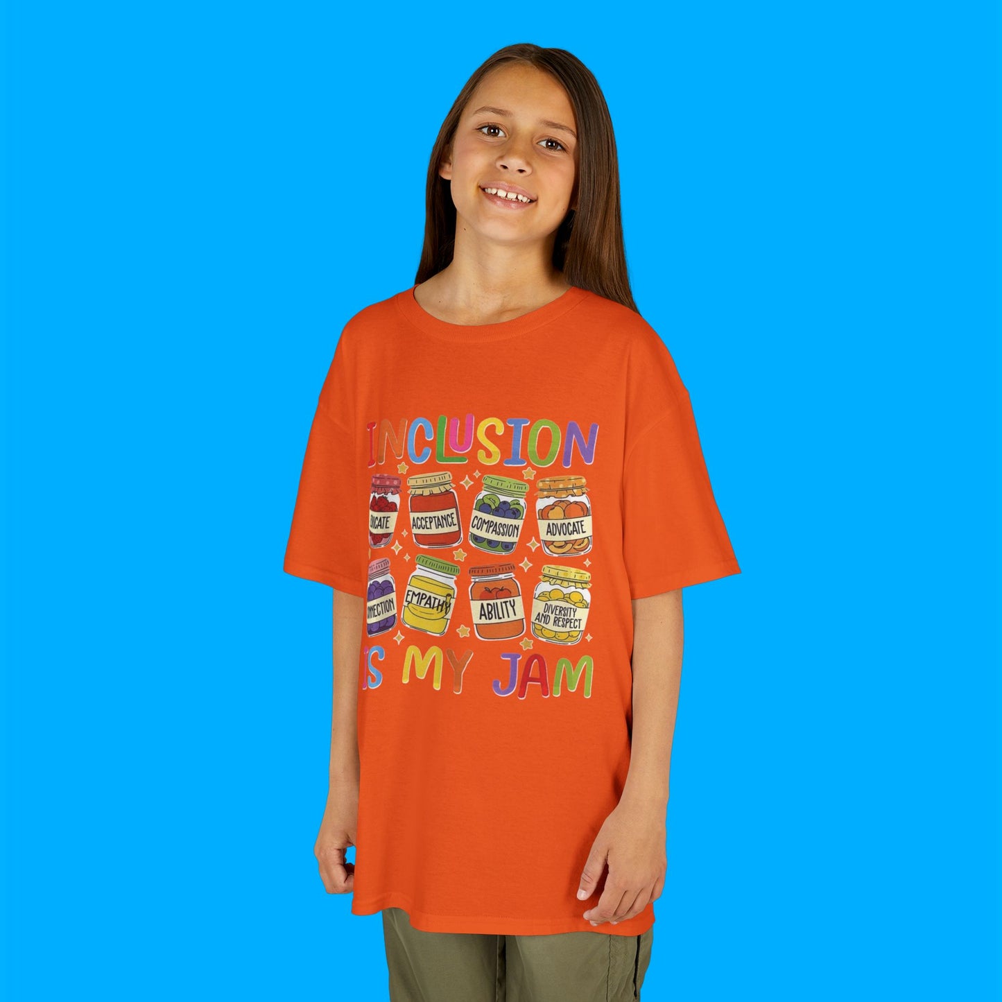 "Inclusion Is My Jam" — Rainbow Graphic Kids Tee